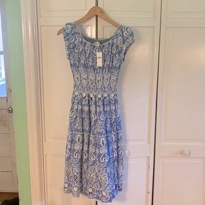 Anthropologie cotton dress with beautiful detail